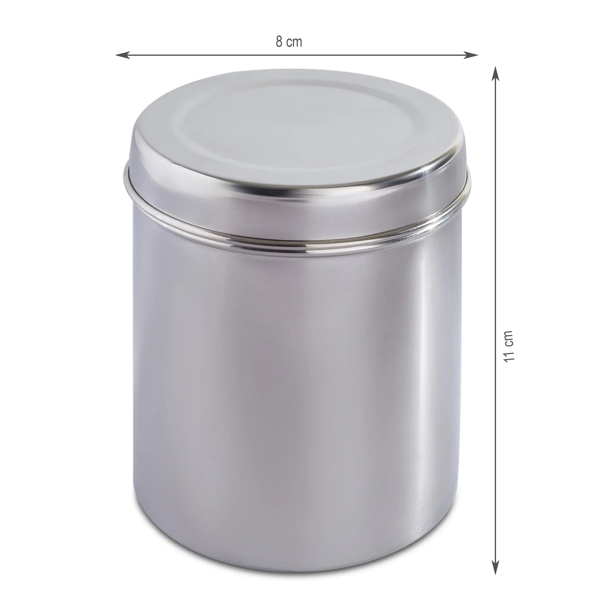 Glisto Stainless Steel Container Set of 2 in Silver Colour - HomeTown