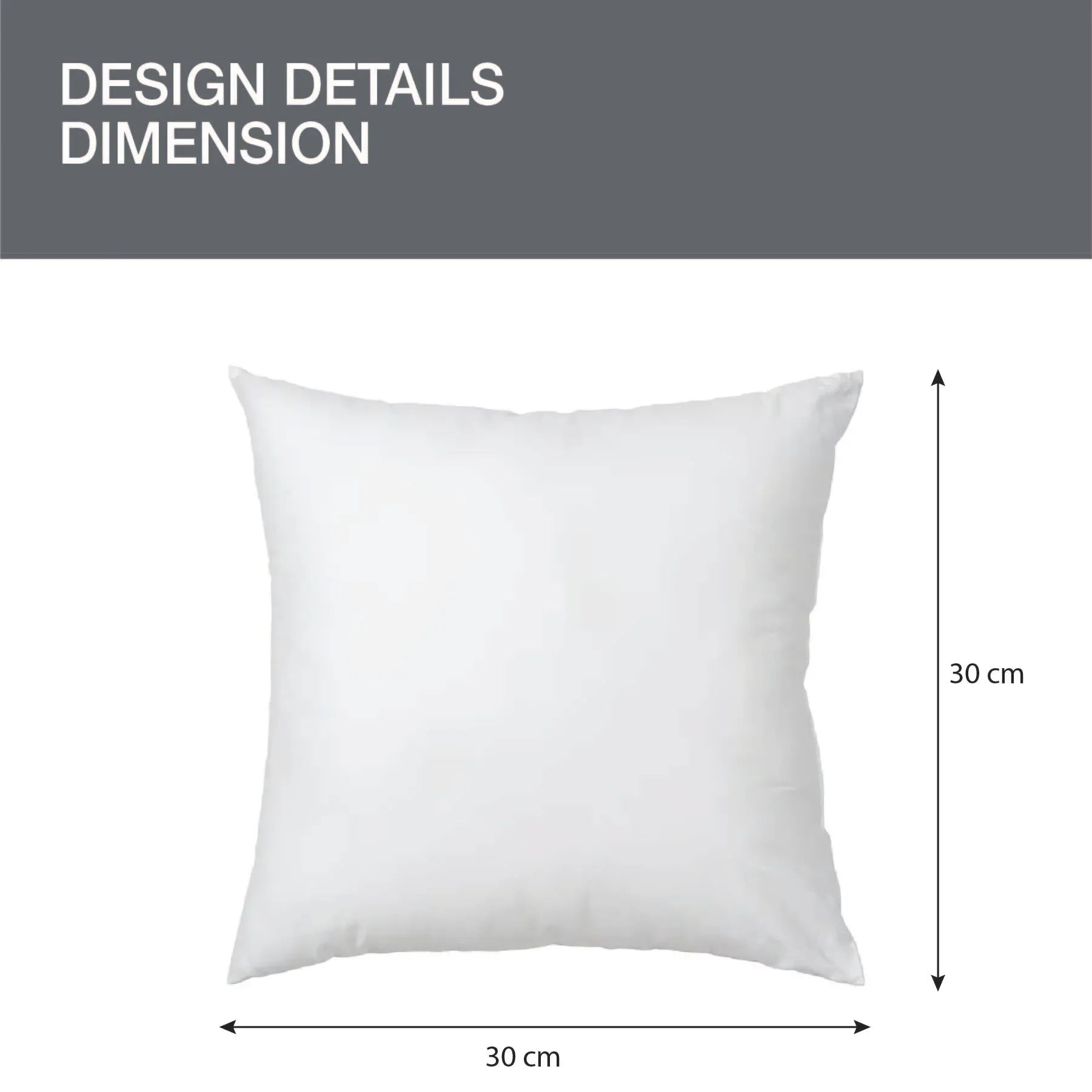 Stylo Cushion Filler 30x30 Cm in White Colour - HomeTown