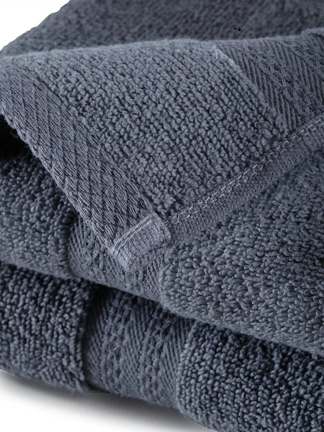 Paradiso Cotton Set Of 2 Hand Towel 40X60 Cm 500 Gsm in Grey Colour - HomeTown