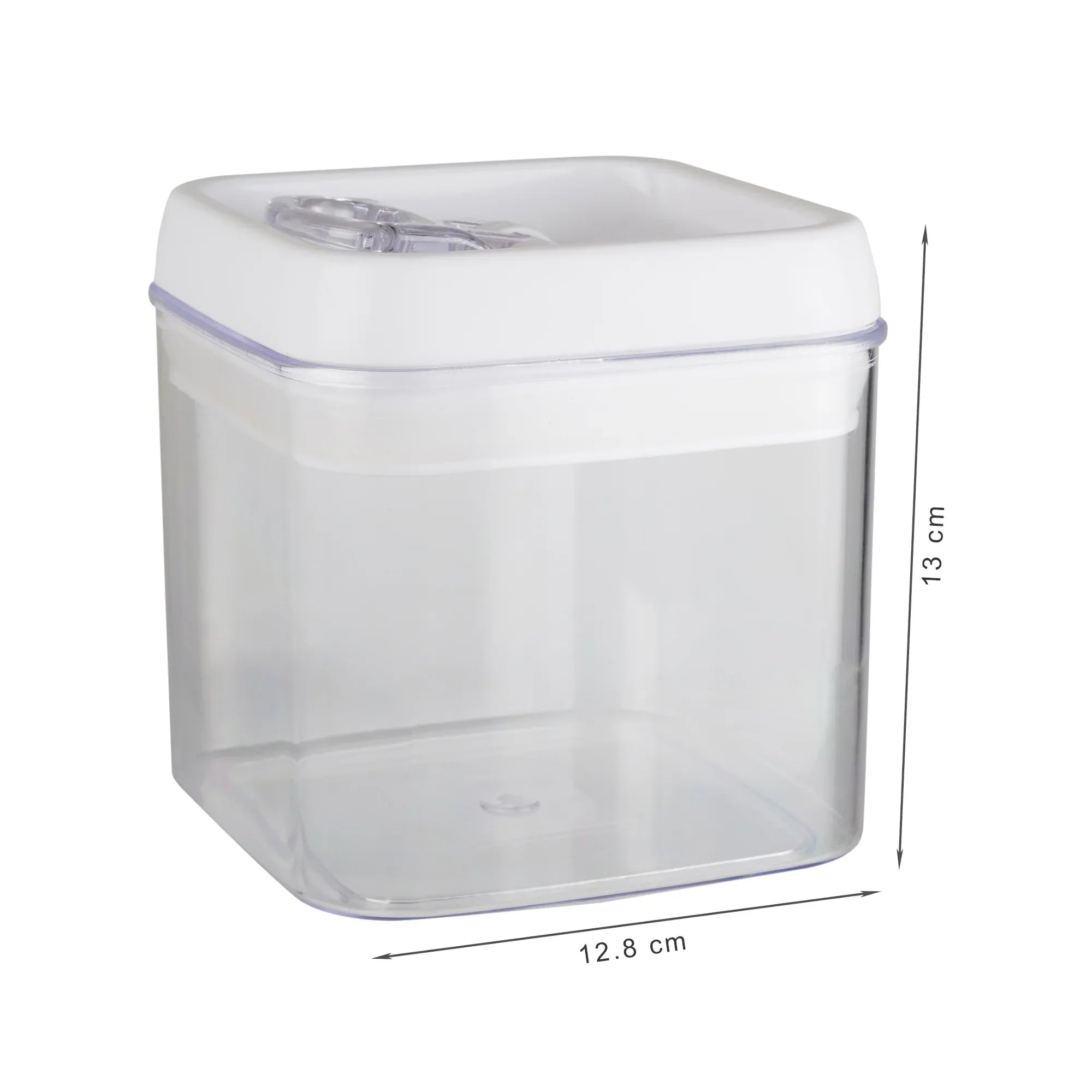 Robusto BPA Free Easy Lock Square Container 1000ml in Transparent & White Colour - HomeTown