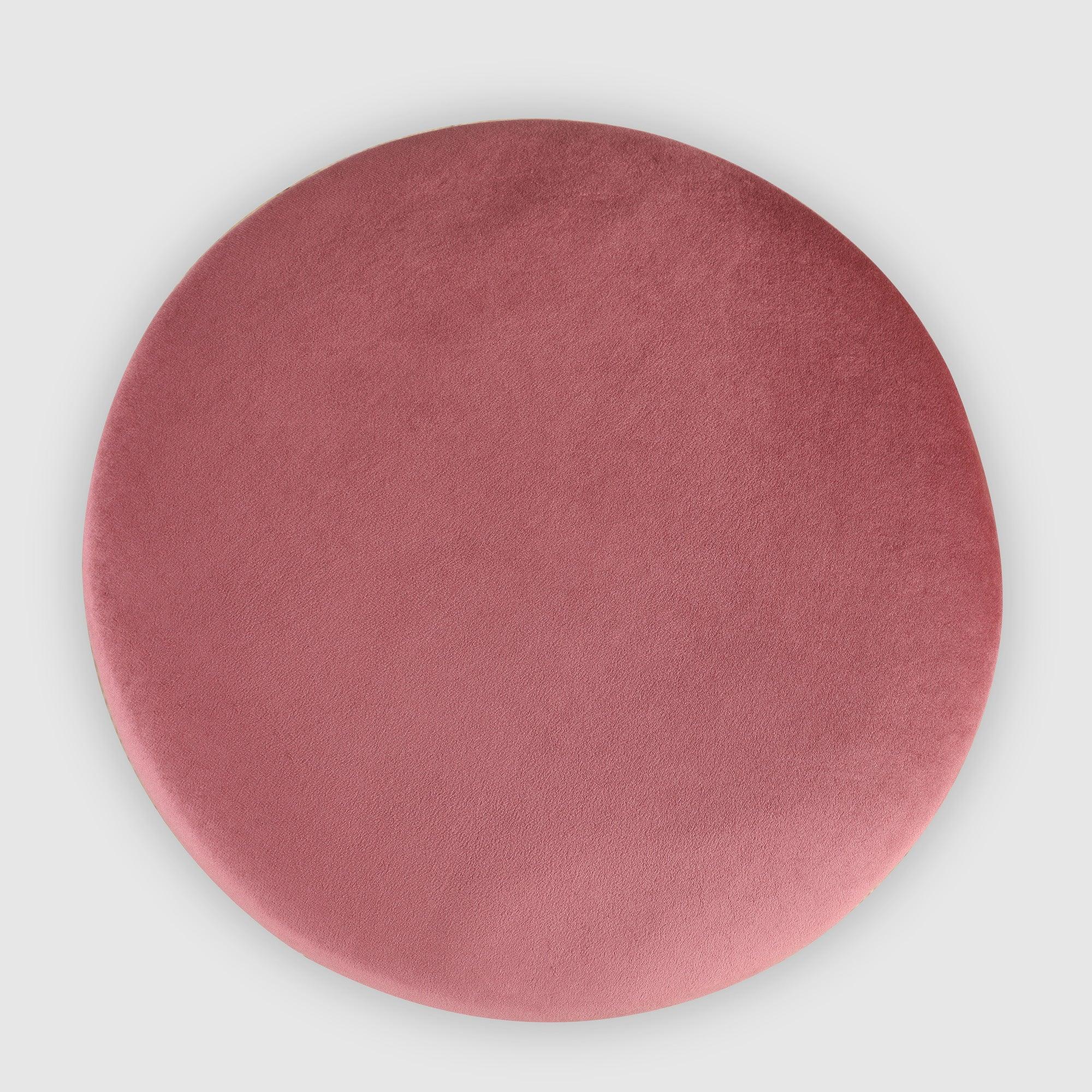 Barrel Fabric Ottomans in Blush Colour - HomeTown