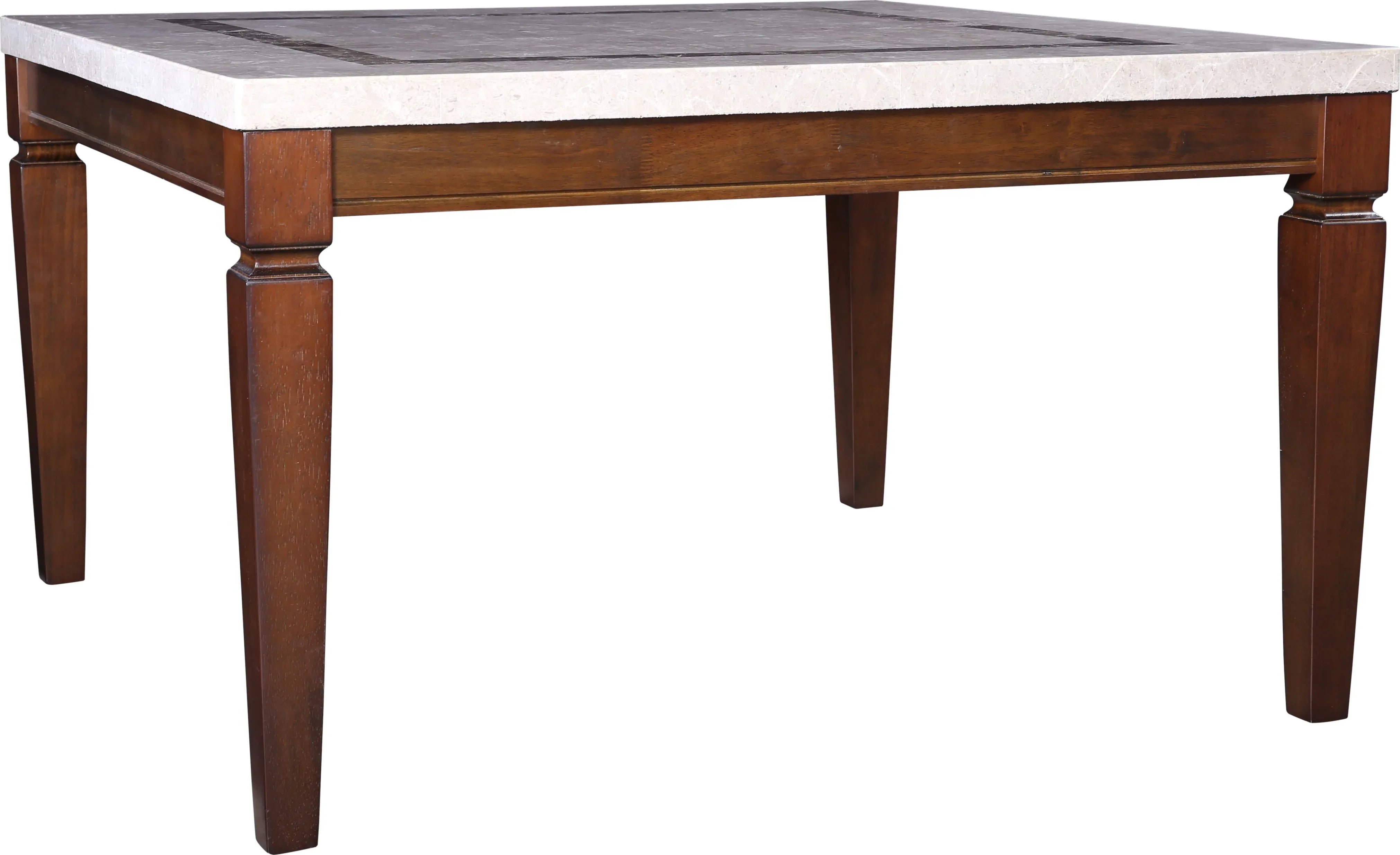 Bliss Marble Top 8 Seater Dining Table with Inlay in Beige Colour - HomeTown