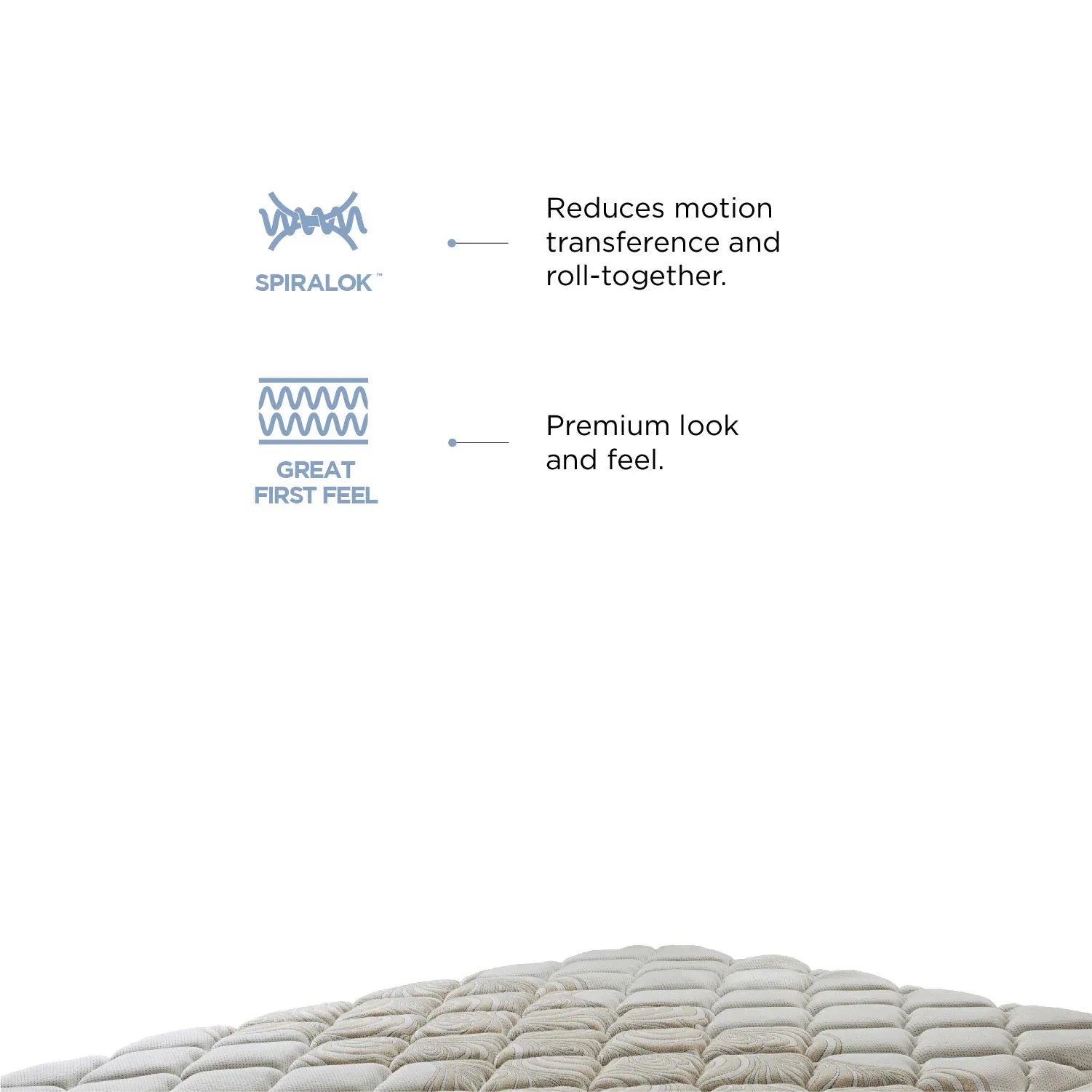 Restonic Geneva Bonnel Spring Queen Mattress 78x60x8 Inch in Beige Colour - HomeTown