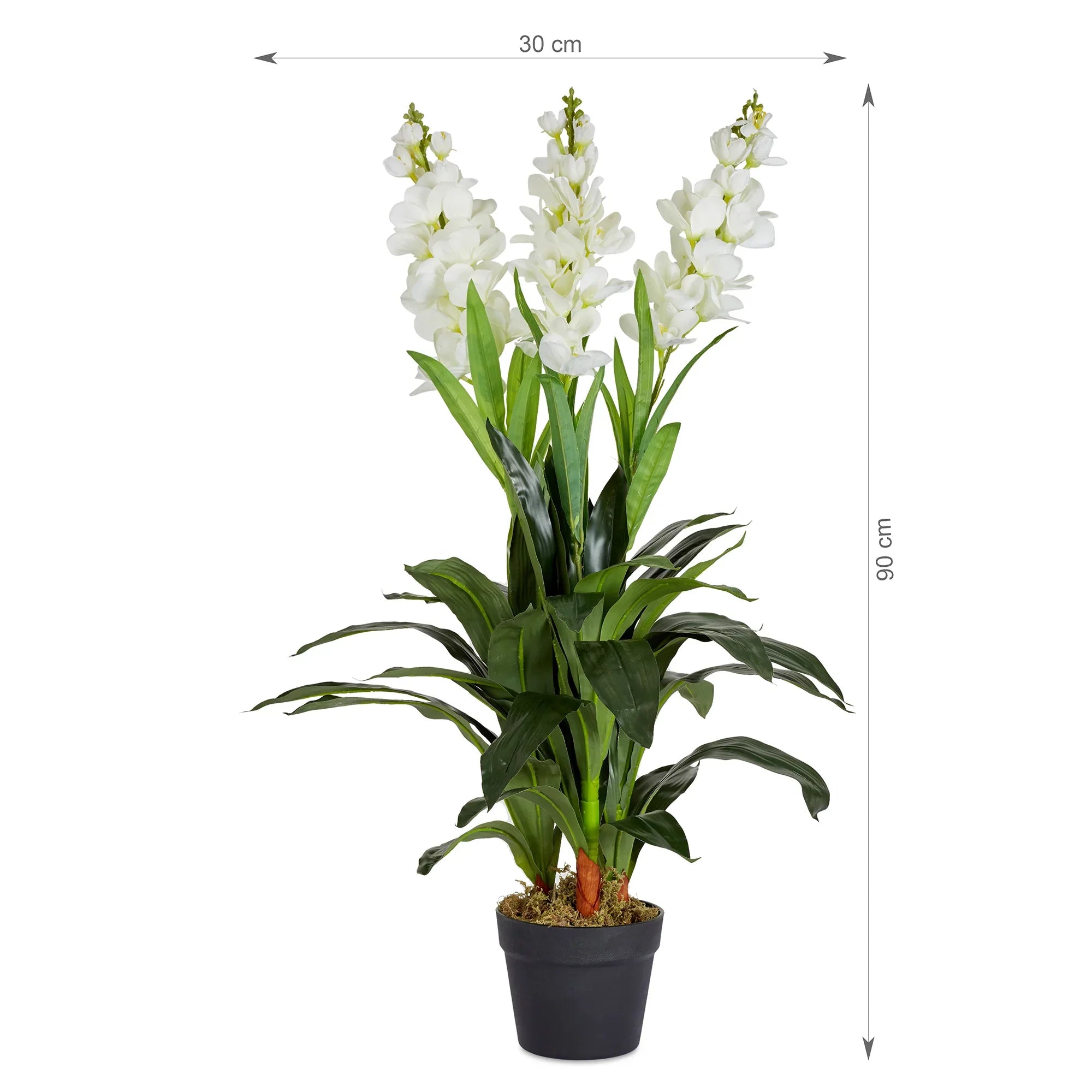 Ilana Artificial Cordate Potted Plant 90Cm in White Colour - HomeTown