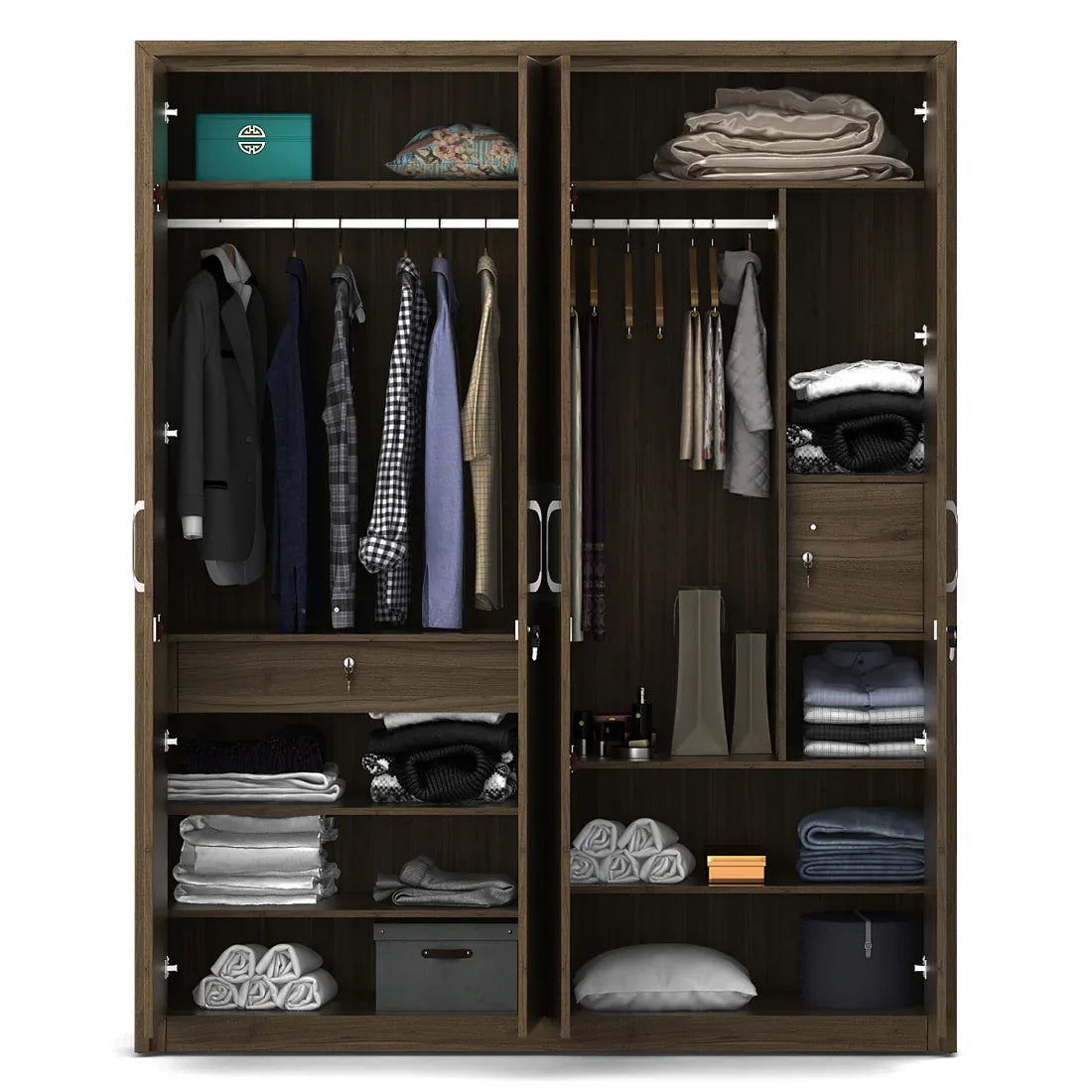 Petra Four Door Wardrobe in White Finish - HomeTown