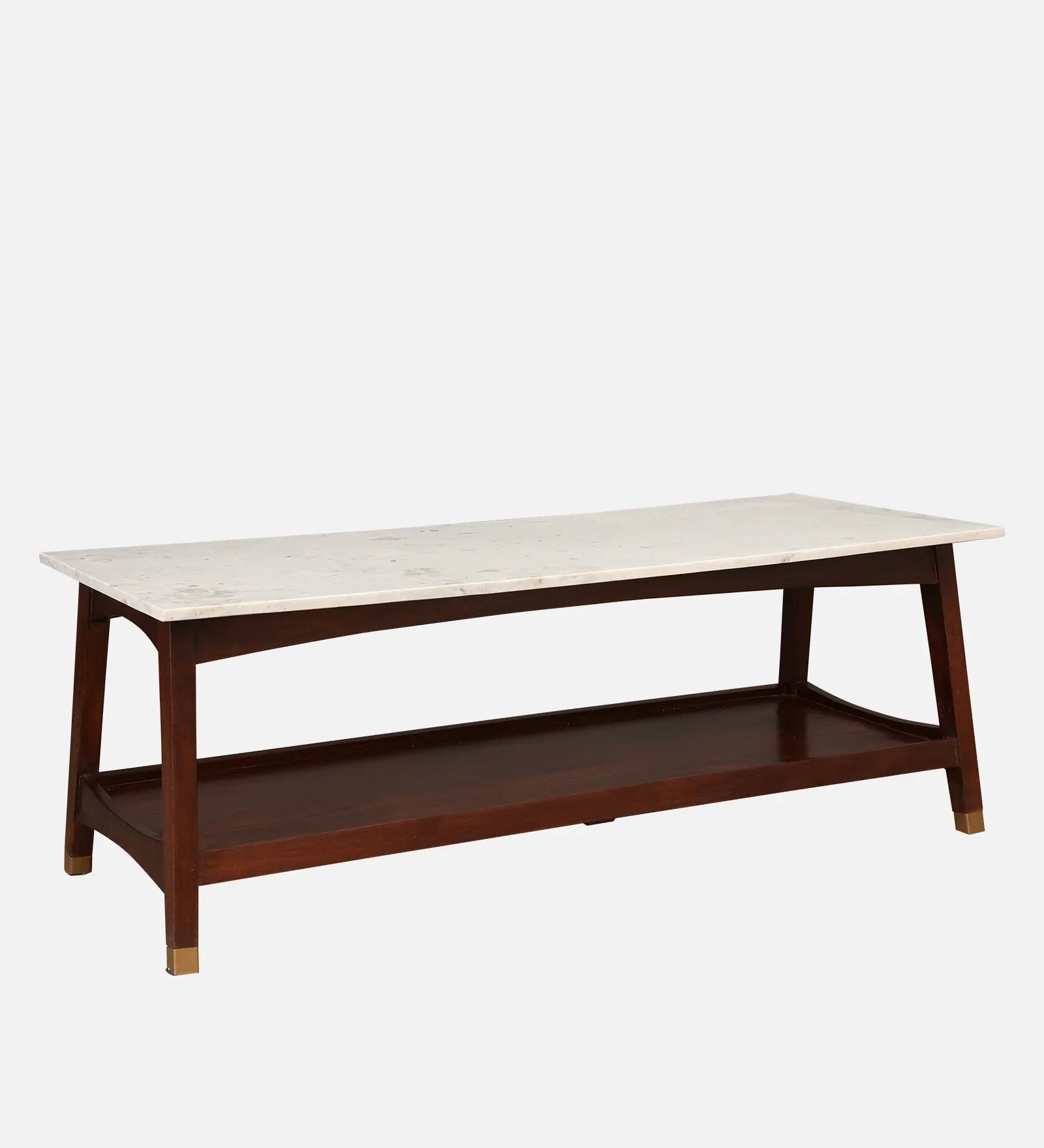 Dante Solid Wood Center Table in Walnut Colour - HomeTown