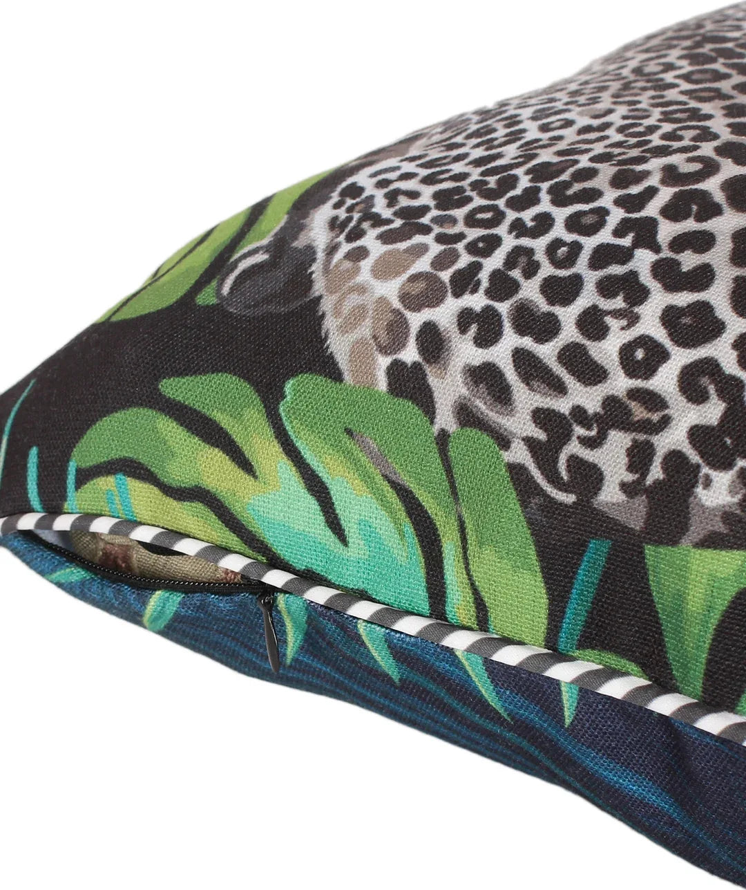 Tropical Safari Digital Cushion Cover 16X16 CM in Green Colour by Living Essence - HomeTown