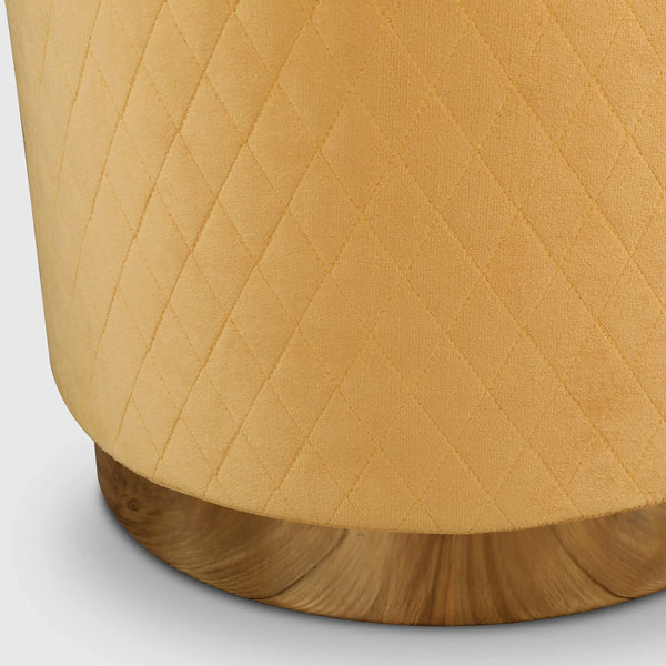 Serena Fabric Ottomans in Mustard Colour dimensions