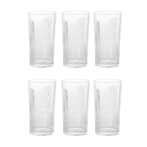 Brussels Water Glass Set of 6 Pcs in Transparent Colour dimensions