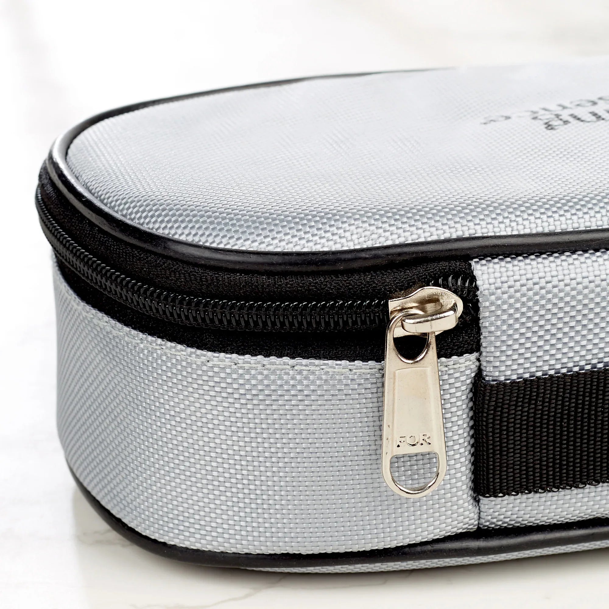 Microsafe 100% BPA Free Plastic & Stainless Steel Mega Lunch Box 400ml Set of 2 + Carry Bag in Grey Colour - HomeTown