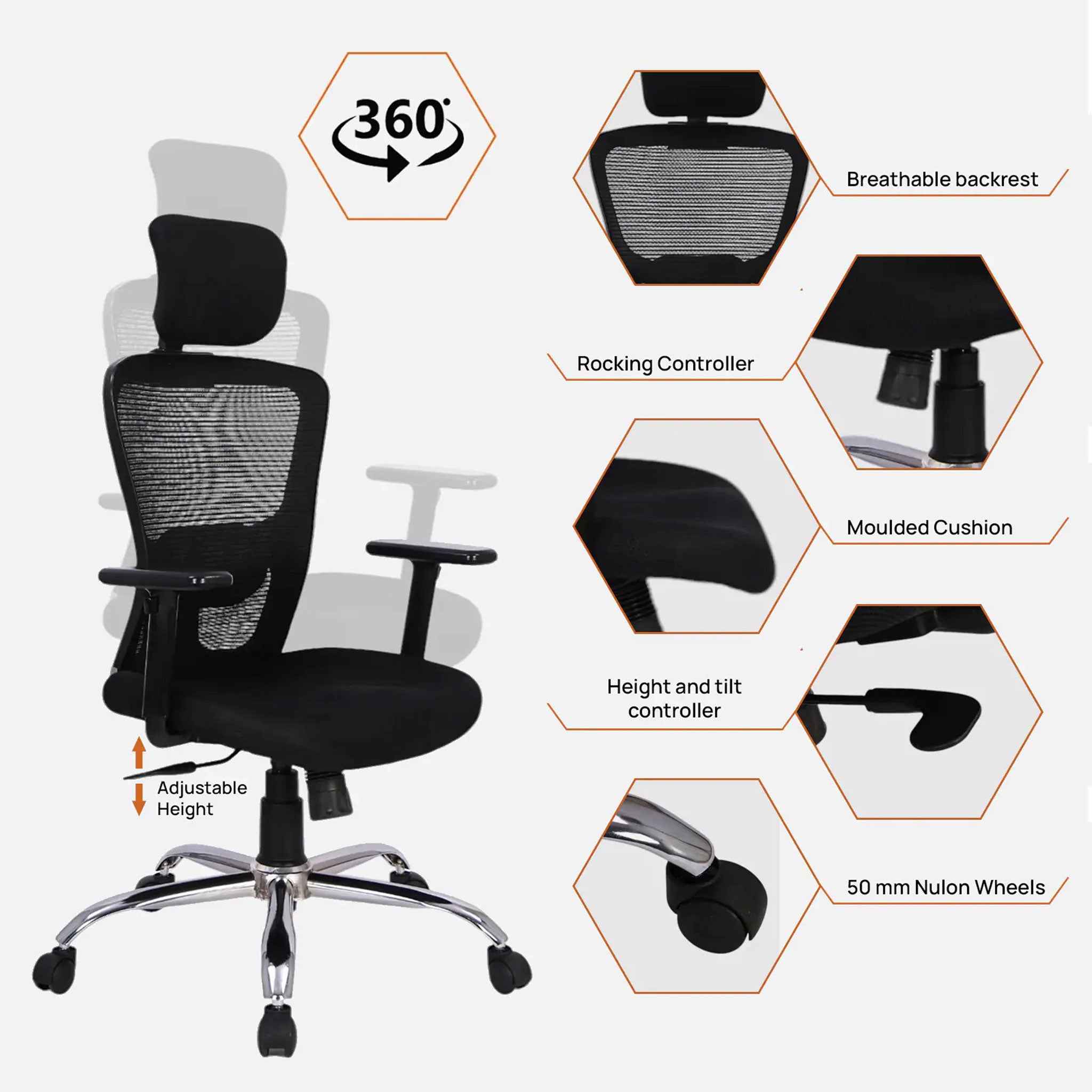 Halorest Office Chair Hr Black