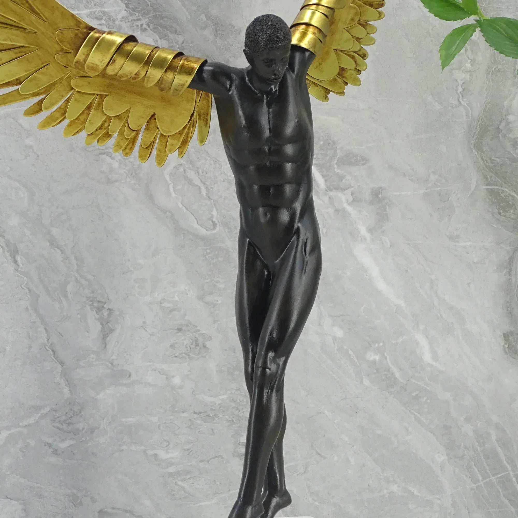 Willow Polyresin Angel With Wings 50Cm in Black & White Colour - HomeTown