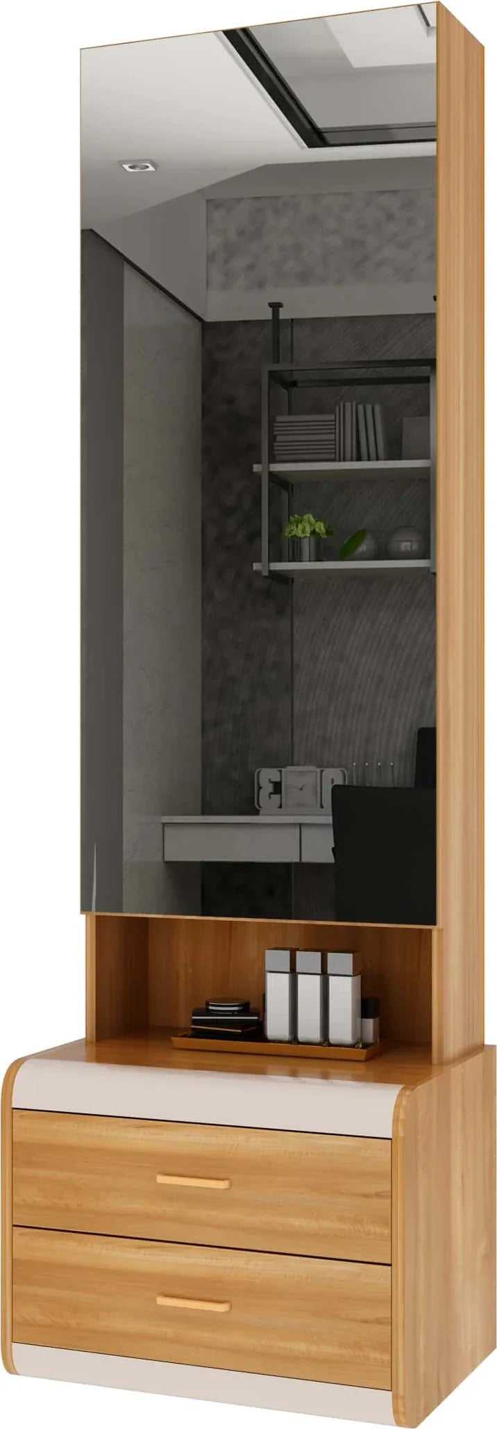 Canterbury Dressing Table with Mirror in Fortune Walnut Colour - HomeTown