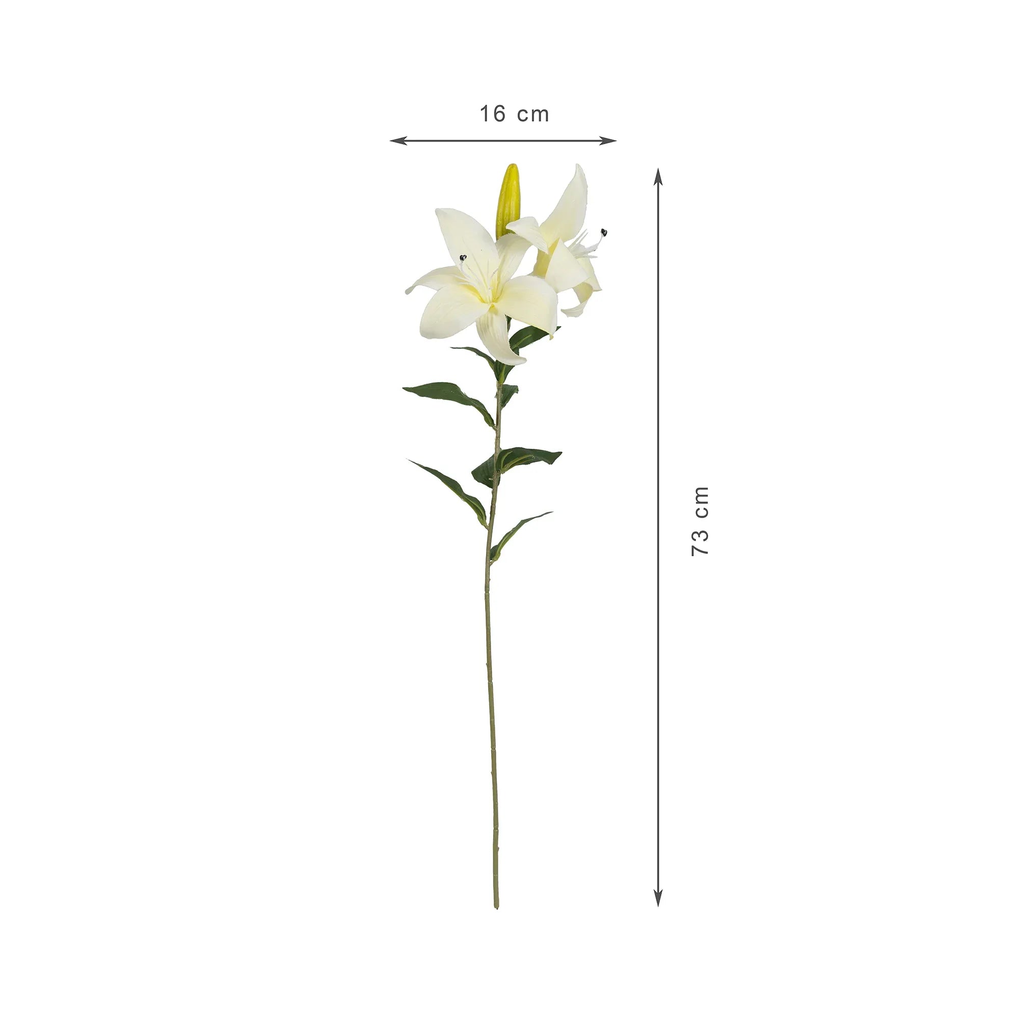 Elora White Lily Faux Flower 73 Cm in White Colour - HomeTown