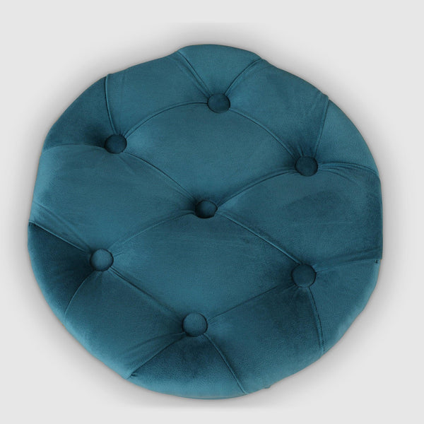 Chester Fabric Ottomans in Emerald Colour dimensions