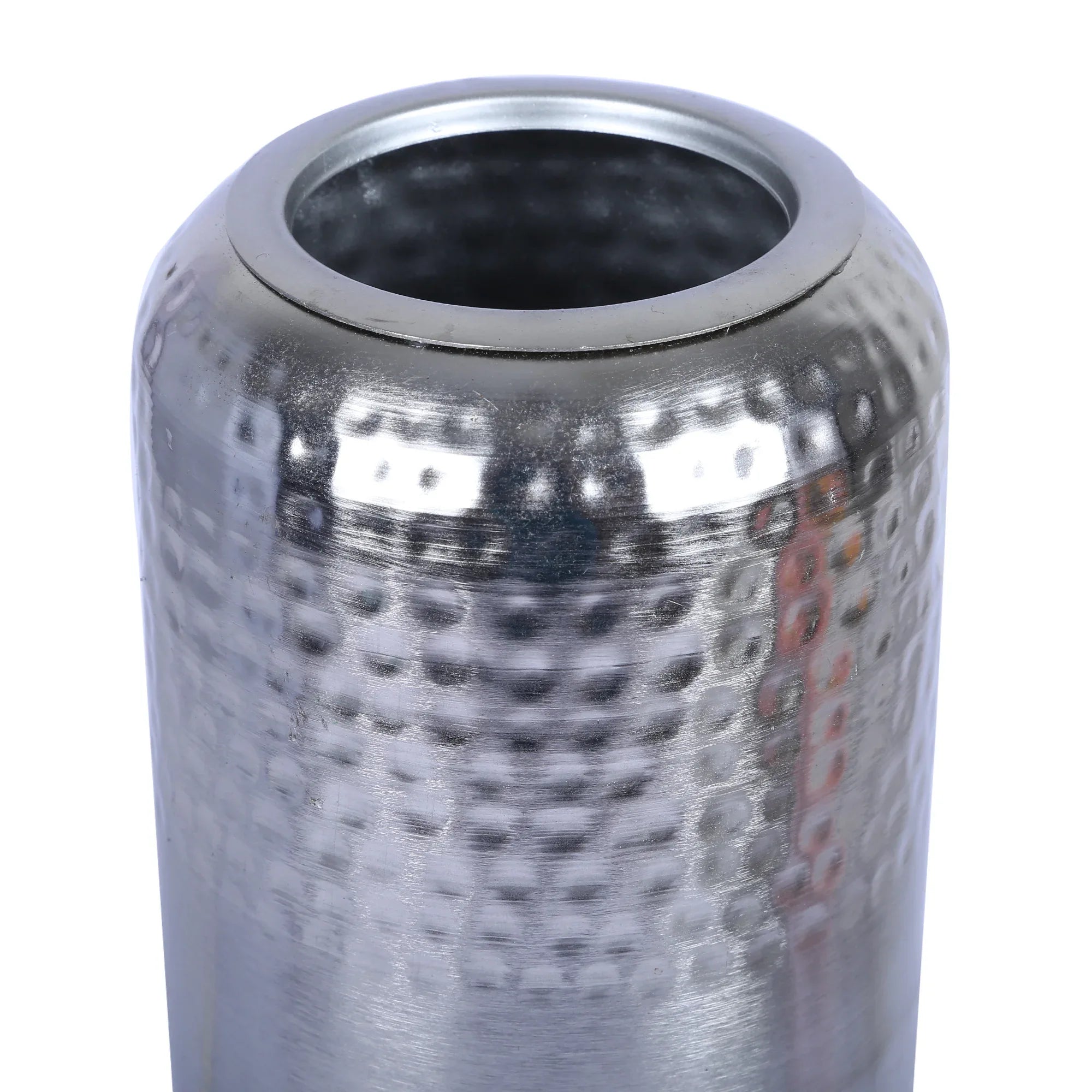 Shiraz Metal Hammered Vases in Silver Colour
