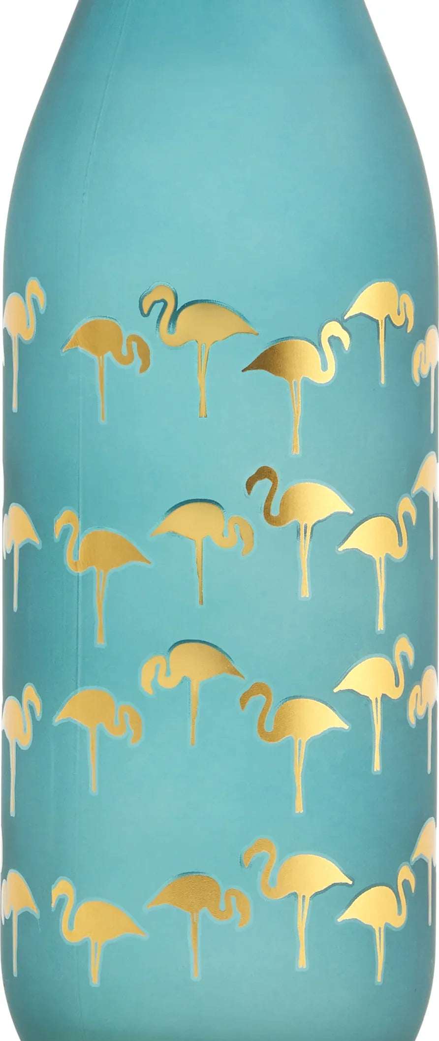 Bahamas Glass Teal Frosted Gold Bottle 1L in Teal Colour - HomeTown