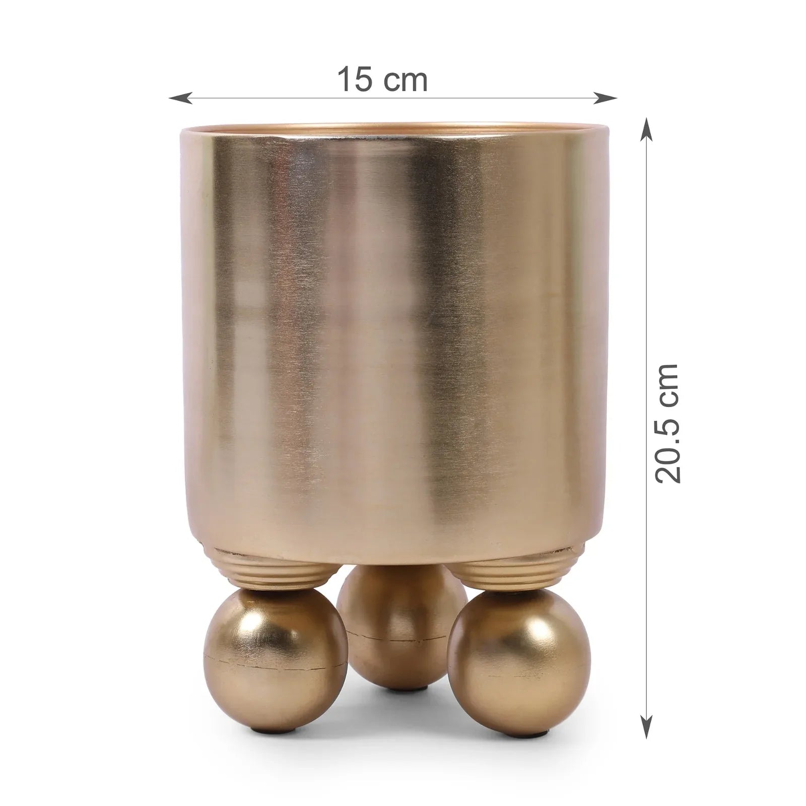 Cosmos Metal Planter 20 cm in Gold Colour - HomeTown