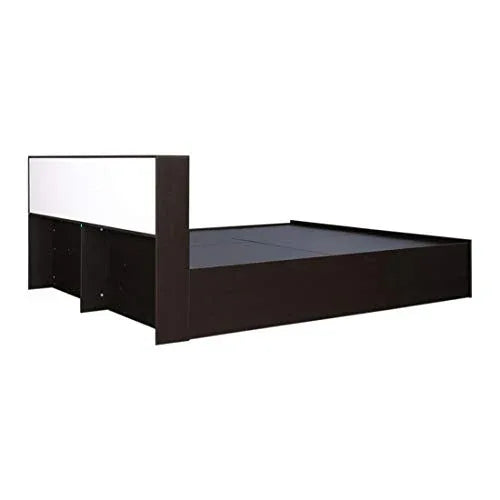 Tiago Engineered Wood Box Storage Queen Size Bed in Wenge Colour - HomeTown