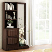 Tiago Engineered Wood Dressing Table with Mirror in Wenge Colour - HomeTown