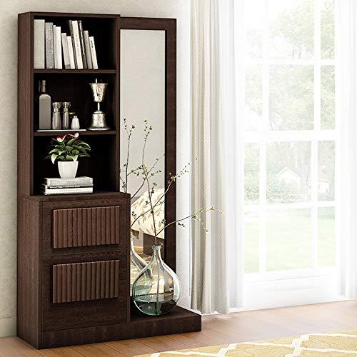 Tiago Engineered Wood Dressing Table with Mirror in Wenge Colour dimensions
