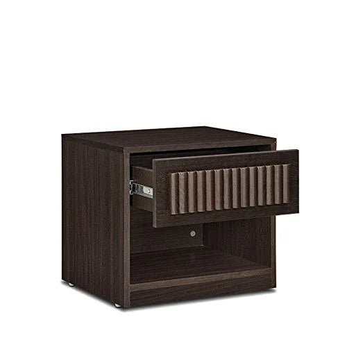 Tiago Engineered Wood Bedside Table in Wenge Colour dimensions