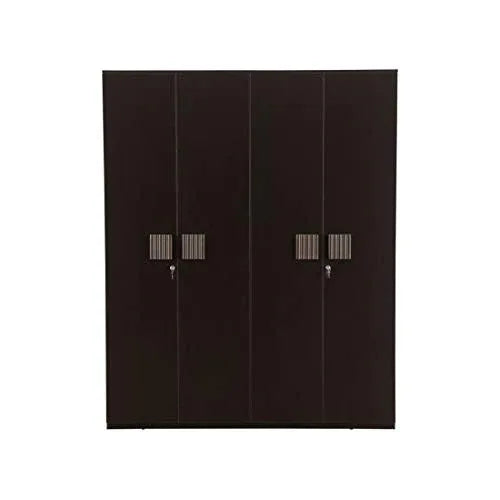 Tiago Engineered Wood Four Door Wardrobe in Wenge Colour - HomeTown
