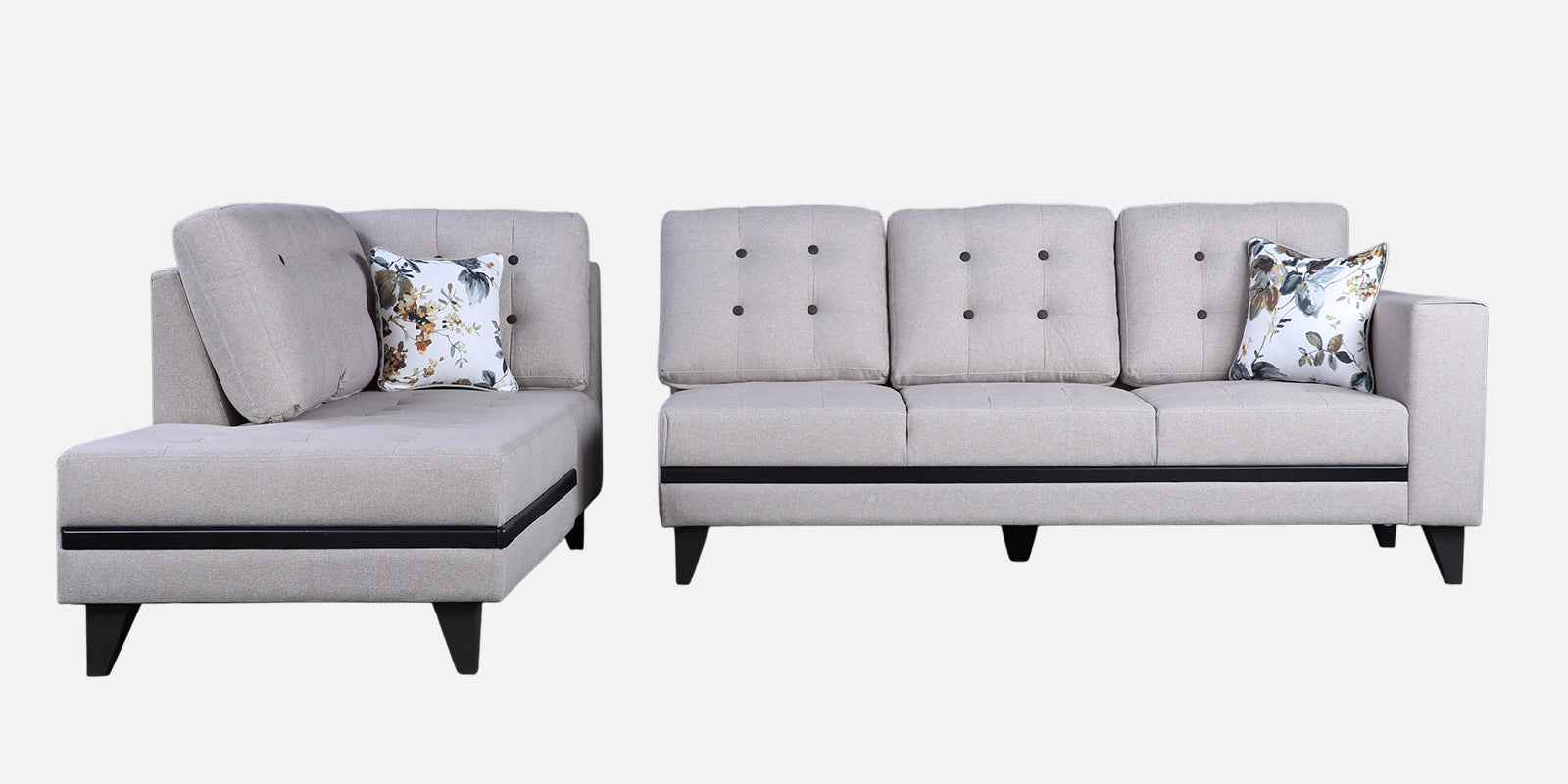 Garcia Fabric 5 Seater Sofa with Right Hand Side Lounger