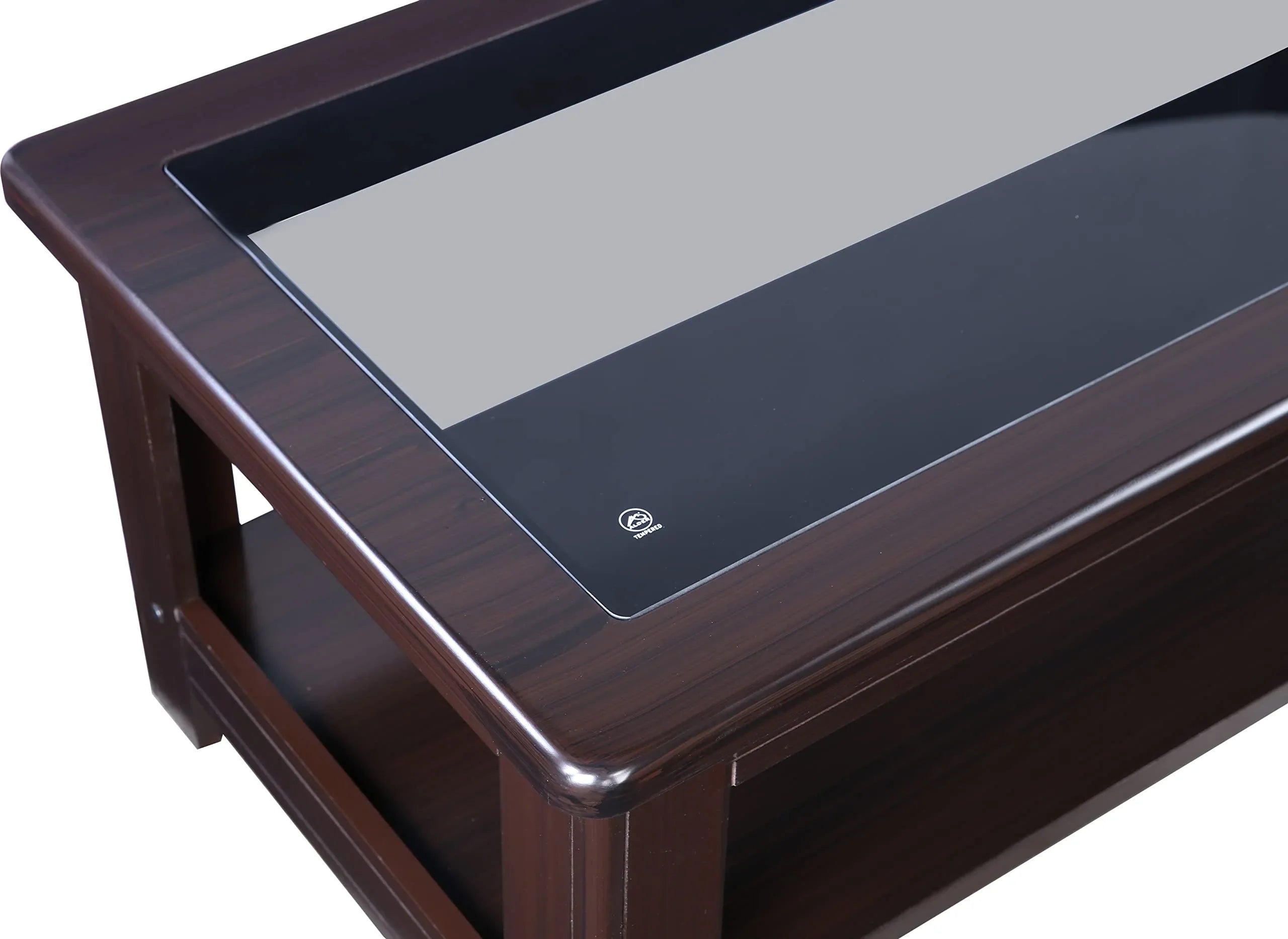 Maysville Glass Top Center Table in Walnut Colour - HomeTown