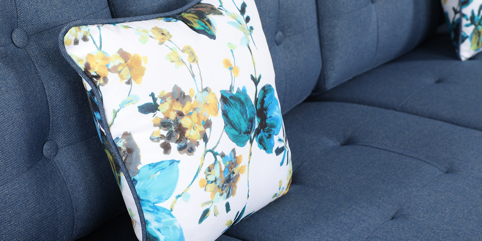 Garcia Fabric 3 Seater Sofa With Left Hand Side Lounger