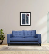 Garcia Fabric 3 Seater Sofa Blue