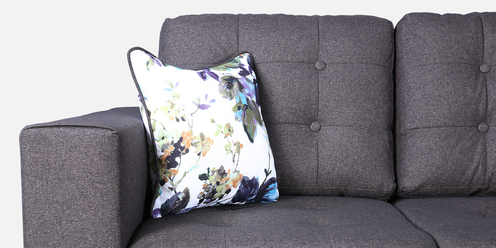 Garcia Fabric 3 Seater Sofa With Left Hand Side Lounger