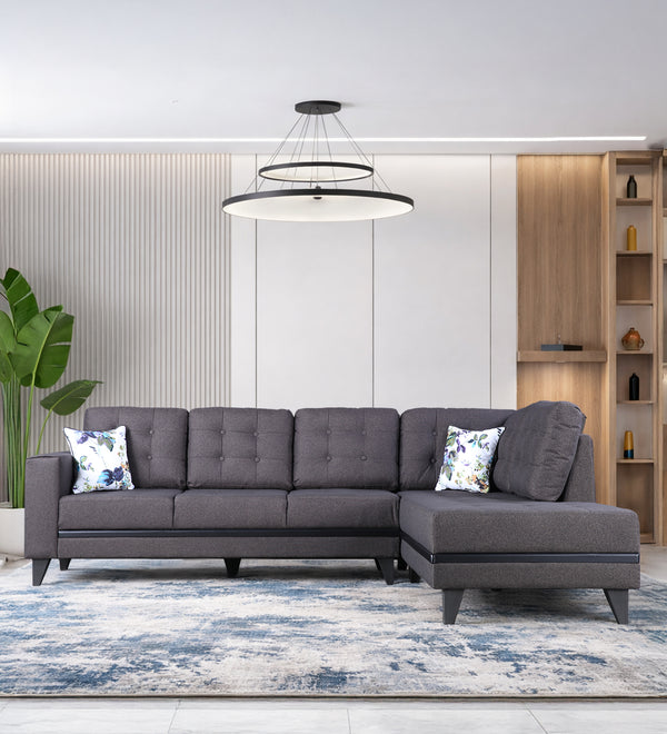 Garcia Fabric 3 Seater Sofa with Left Hand Side Lounger dimensions