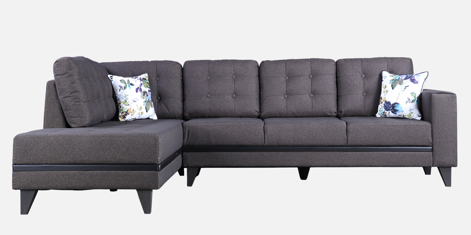 Garcia Fabric RH Lounger Large in Dark Brown Colour