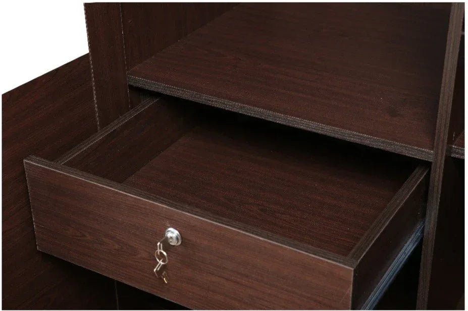 Magnum Four Door Wardrobe in Walnut Finish - HomeTown