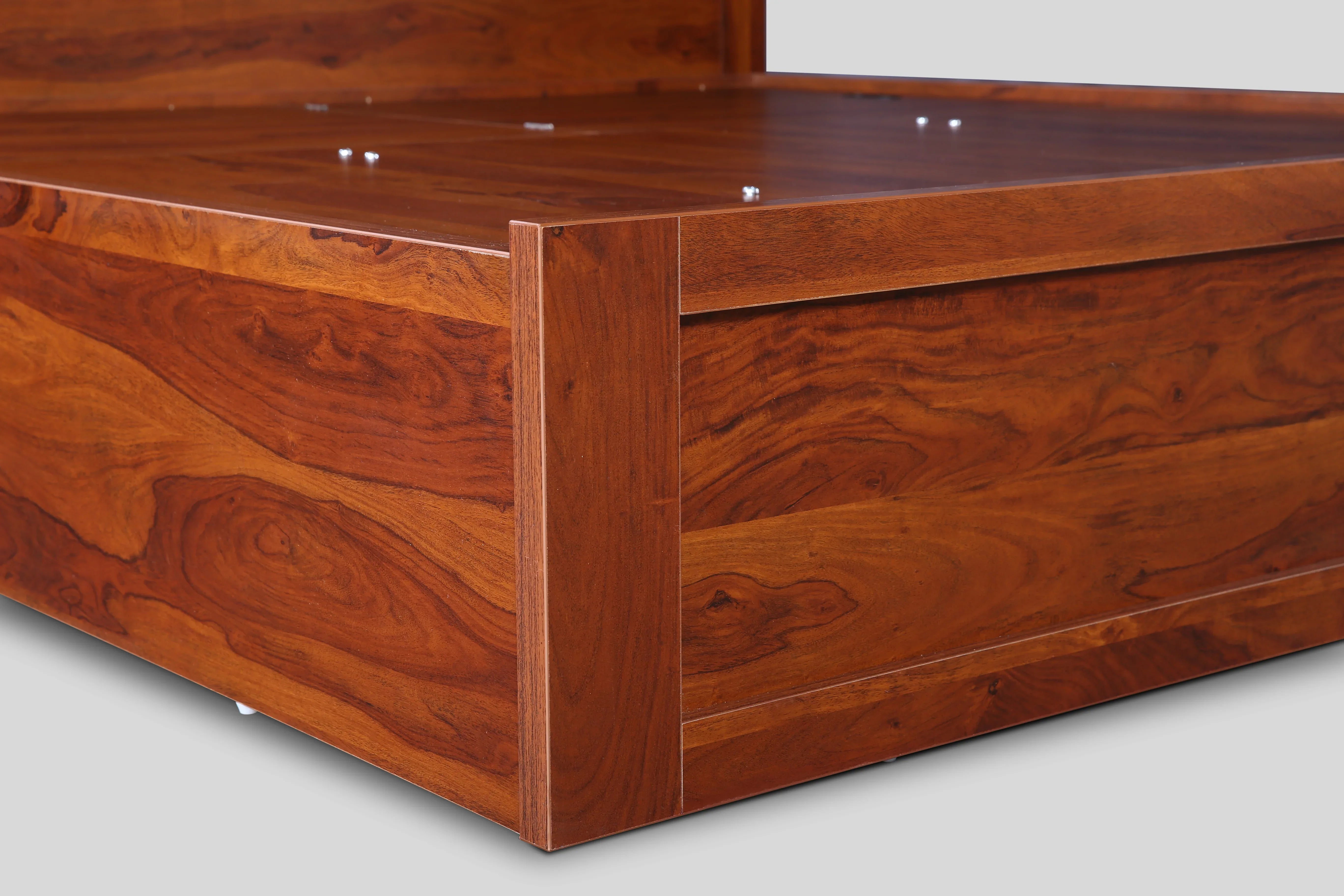 Antwerp King Bed with Hydraulic Storage in Sheesham Colour - HomeTown