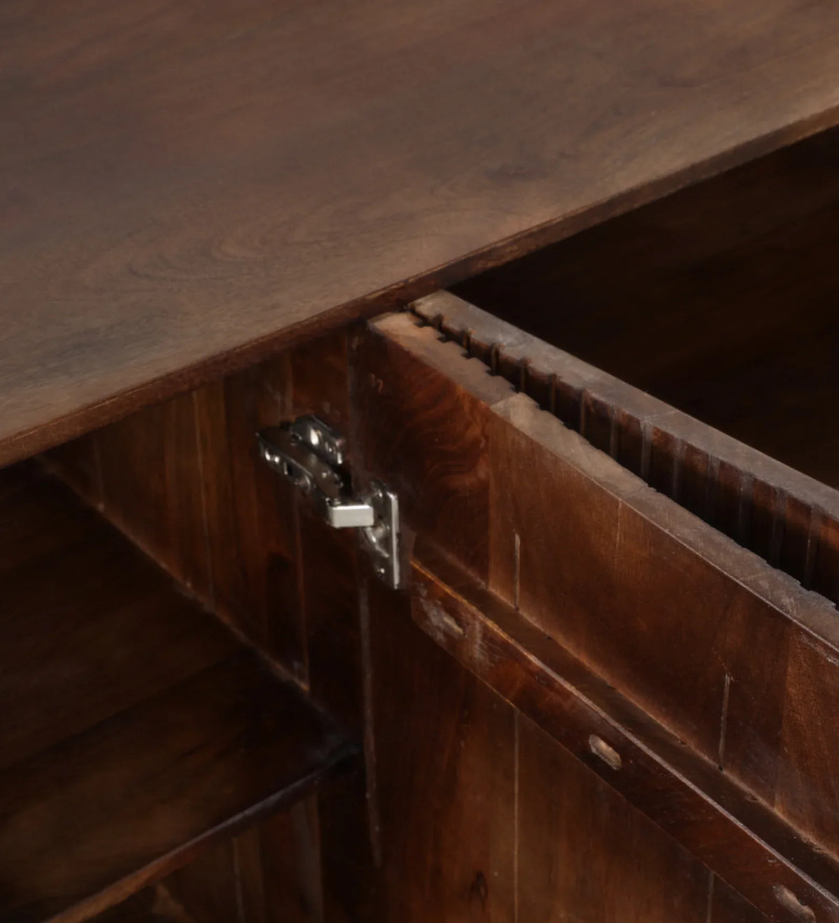 Dhara Solidwood Sideboard in Dark Brown Finish - HomeTown