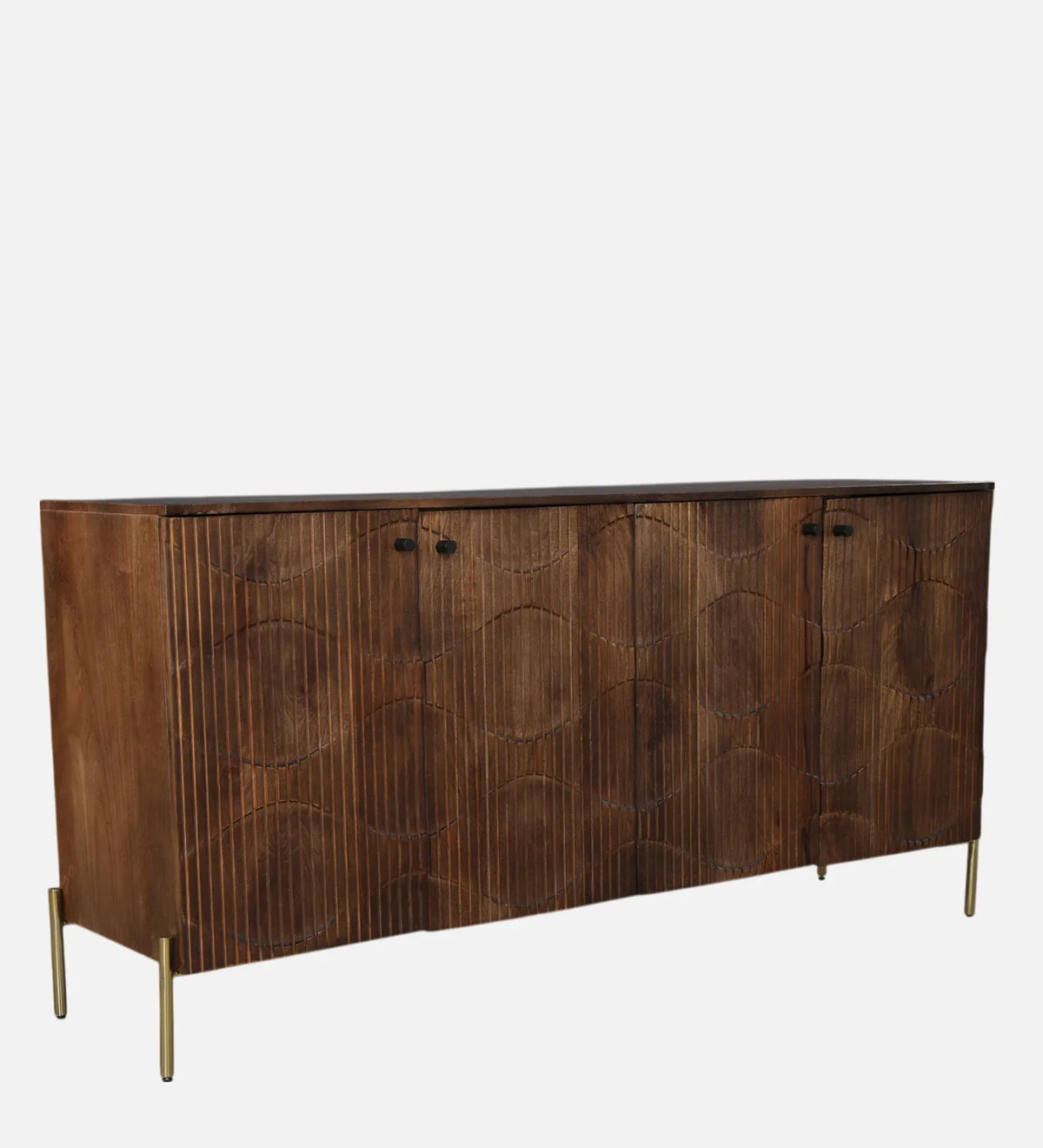 Dhara Solidwood Sideboard in Dark Brown Finish - HomeTown
