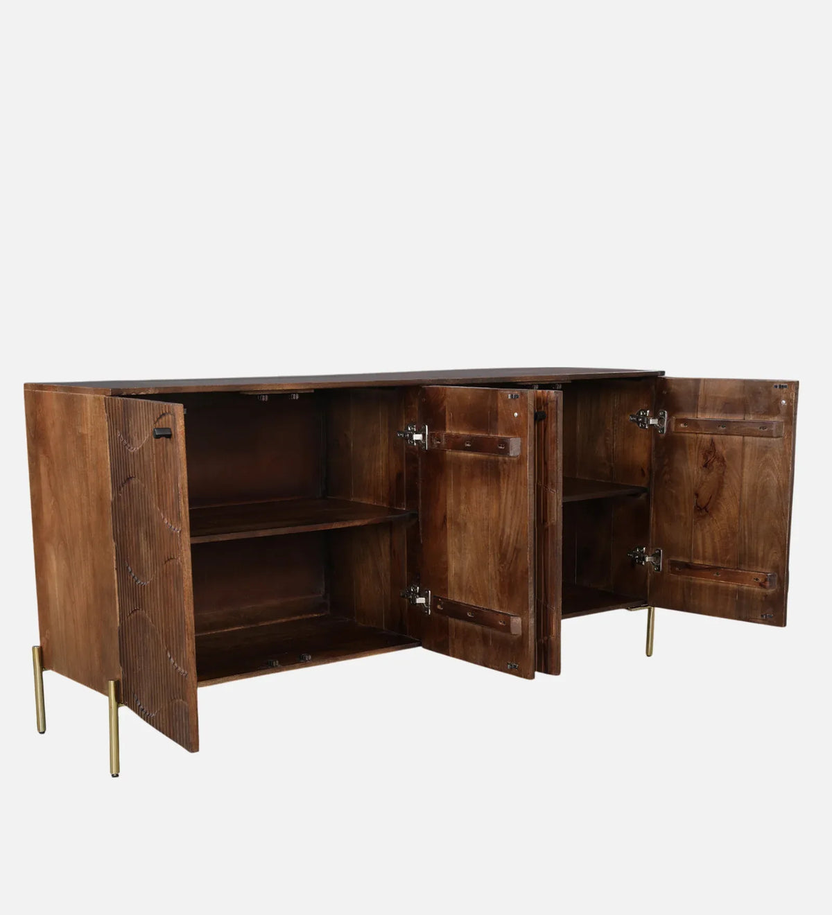 Dhara Solidwood Sideboard in Dark Brown Finish - HomeTown