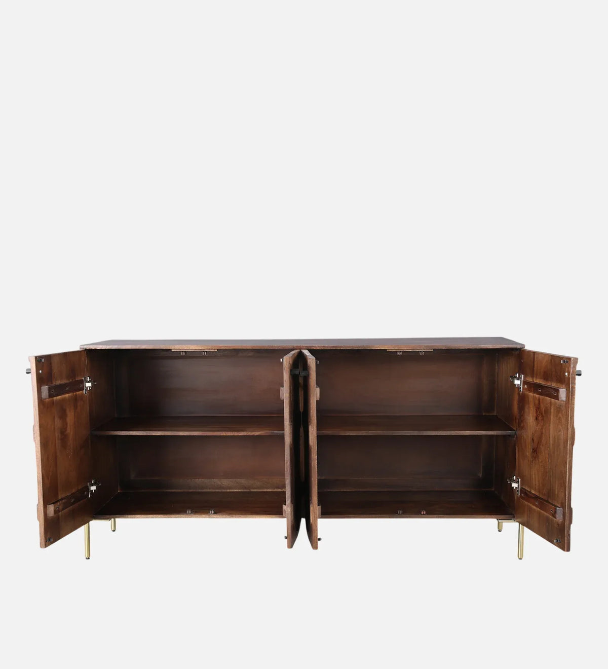 Dhara Solidwood Sideboard in Dark Brown Finish - HomeTown