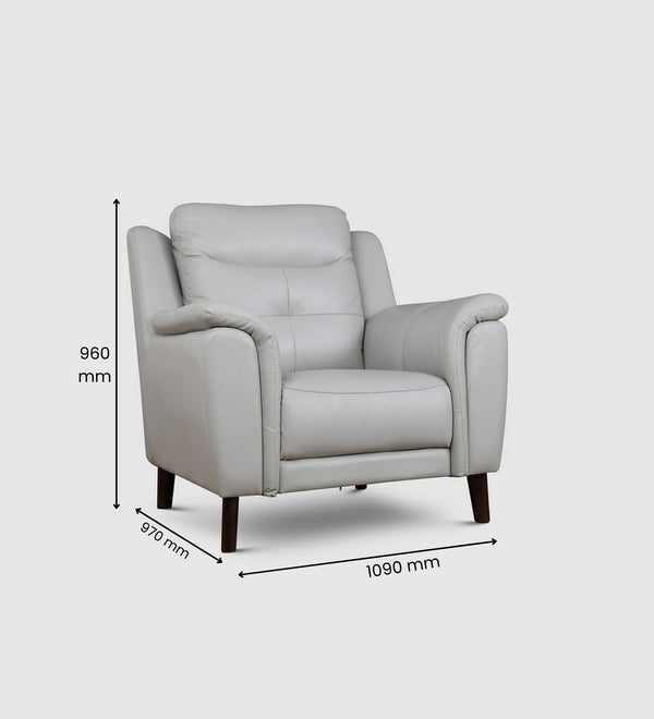 Alexa Elite Half Leather Str Grey dimensions