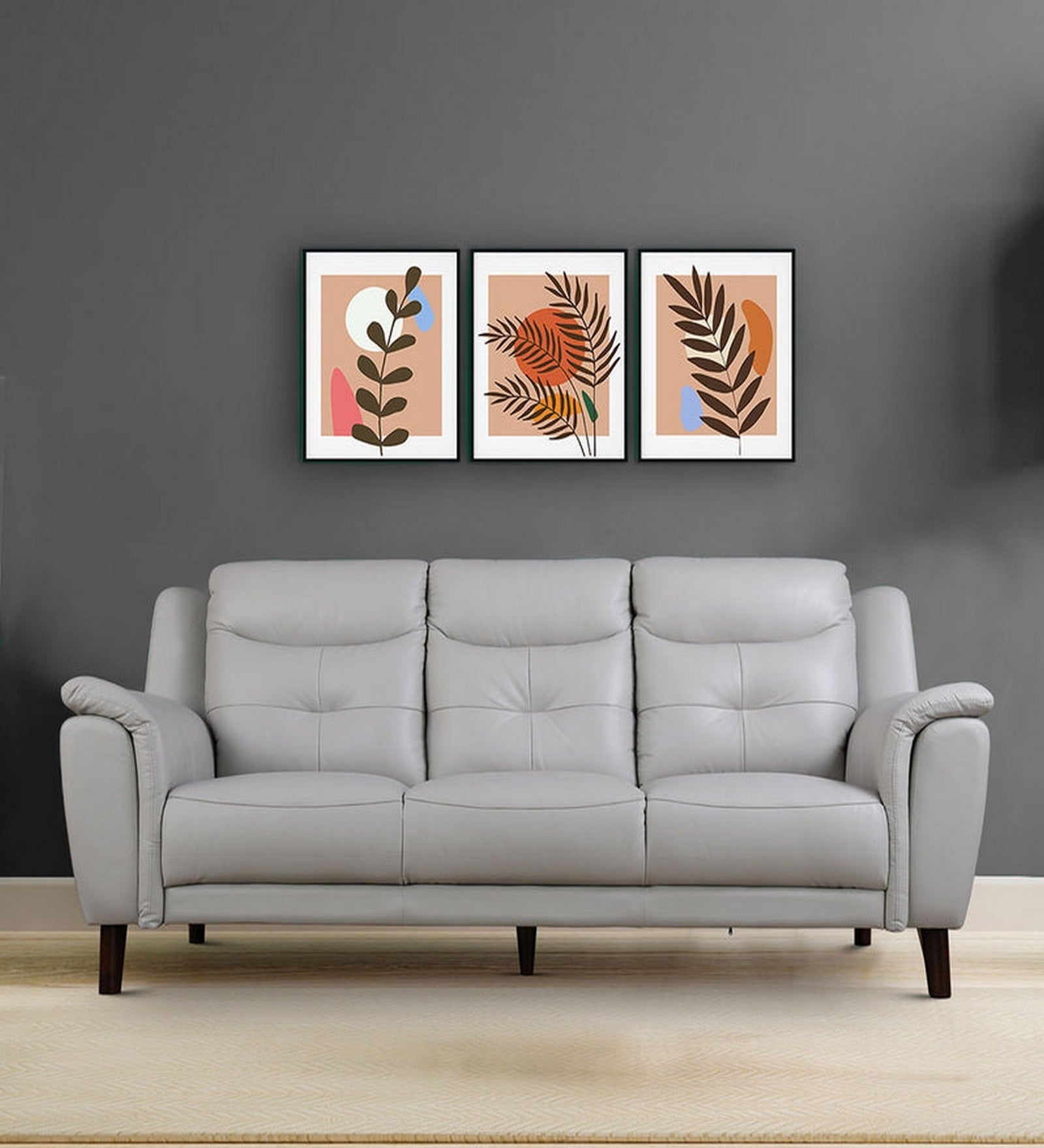 ALEXA ELITE HALFLEATHER  3 STR GREY