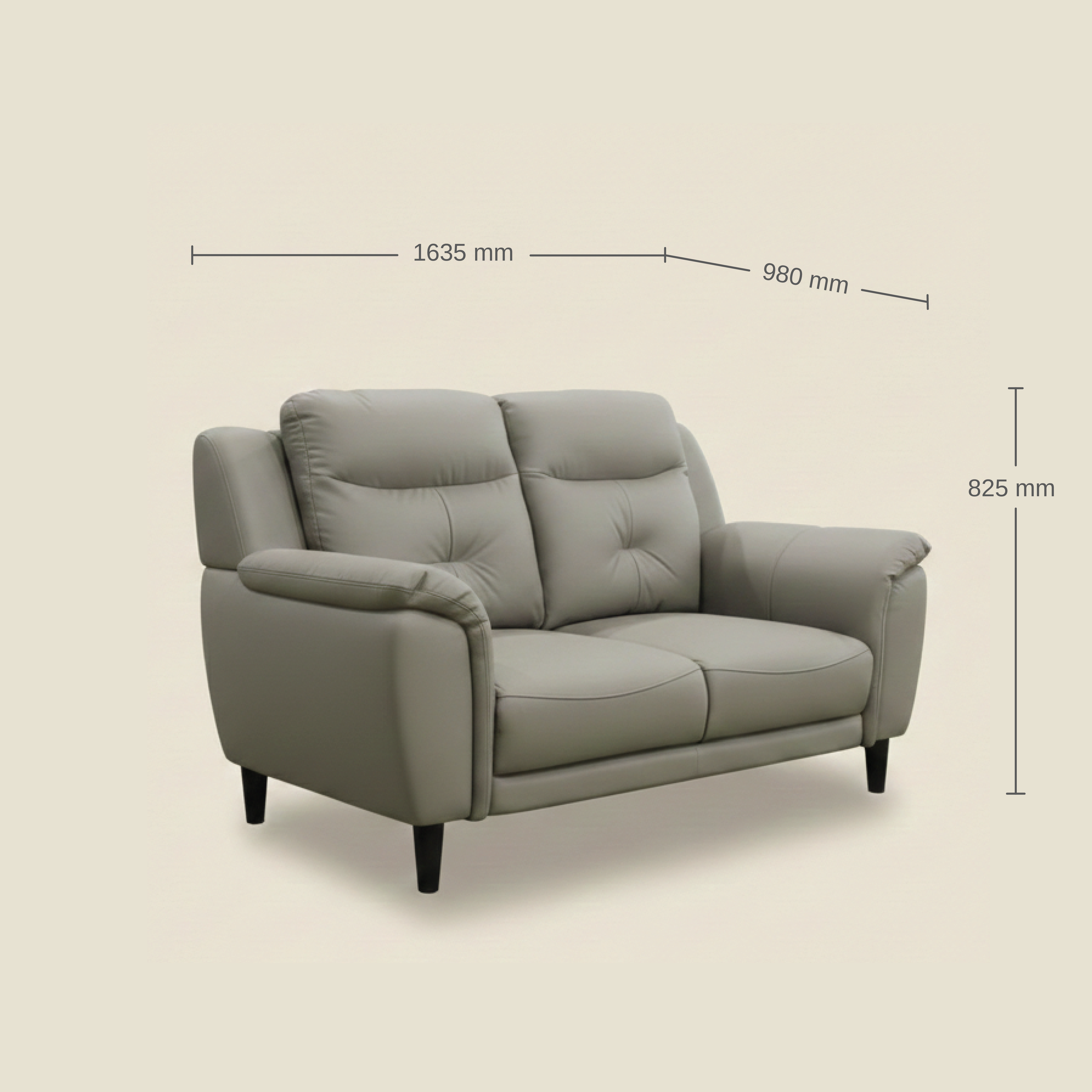 ALEXA ELITEHALF LEATHER  2 STR BEIGE