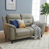 Alexa Elitehalf Leather 2 Seater Beige