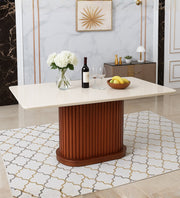 JAMIRA CERAMIC TOP 6SEATER DINNING TABLE