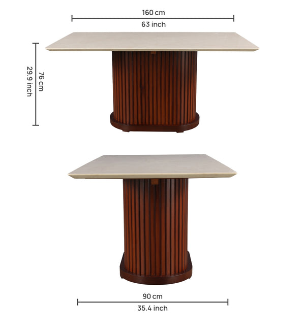 Jamira Ceramic Top 6seater Dining Table dimensions