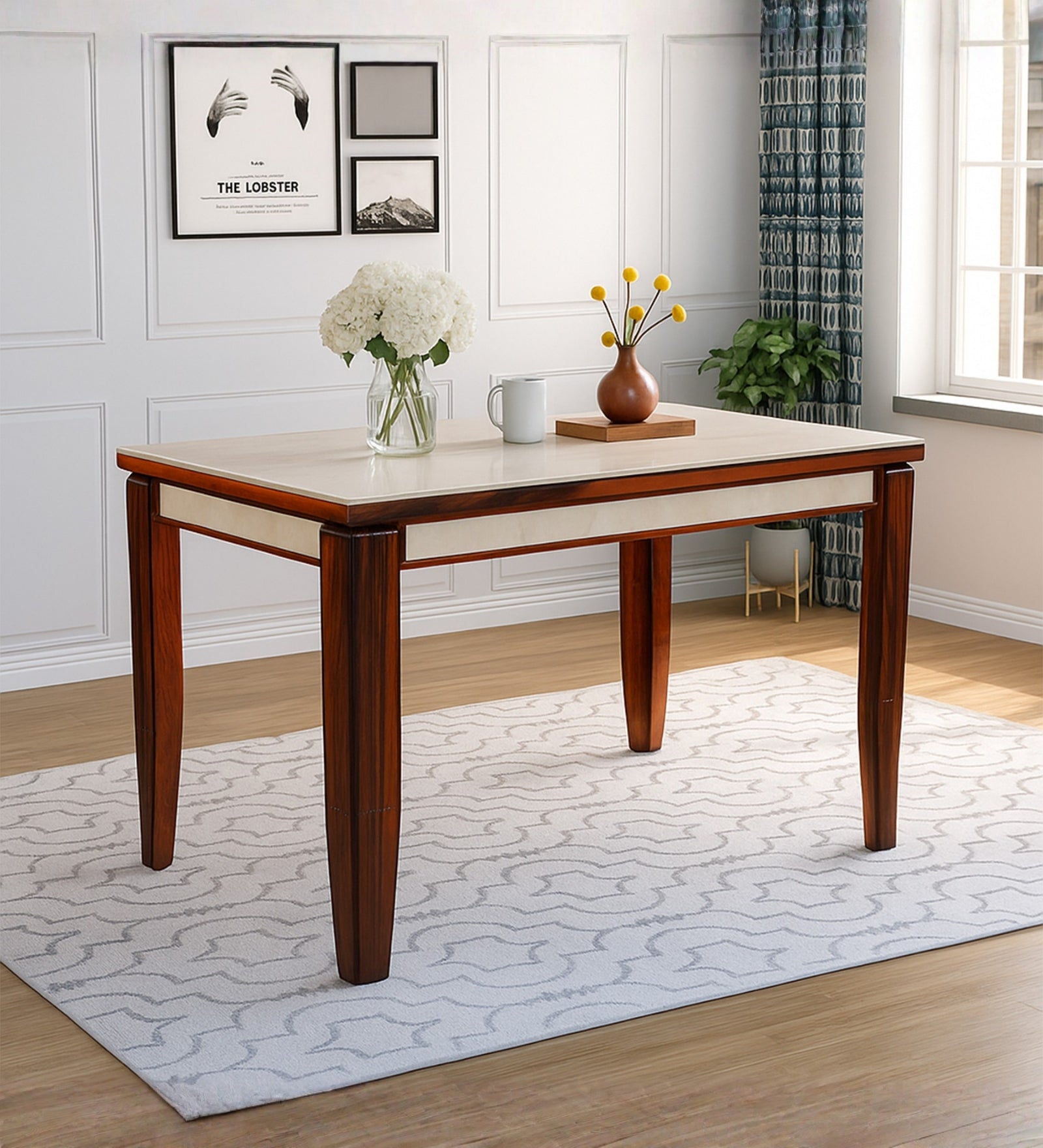 DILUX CERAMIC TOP 4 SEATER DINNING TABLE