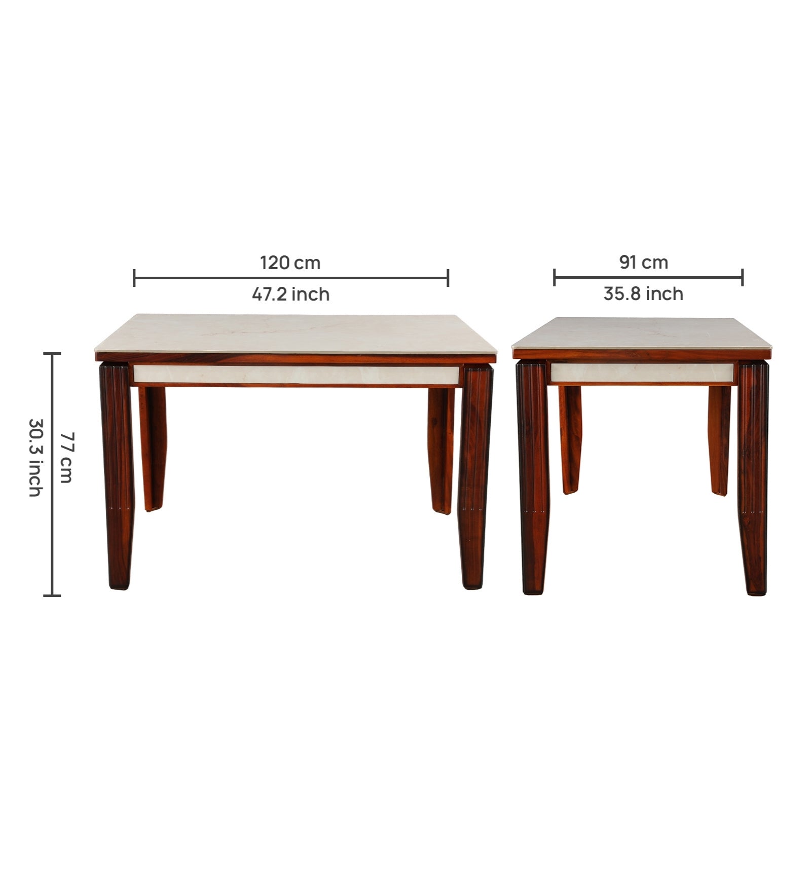 DILUX CERAMIC TOP 4 SEATER DINING SET
