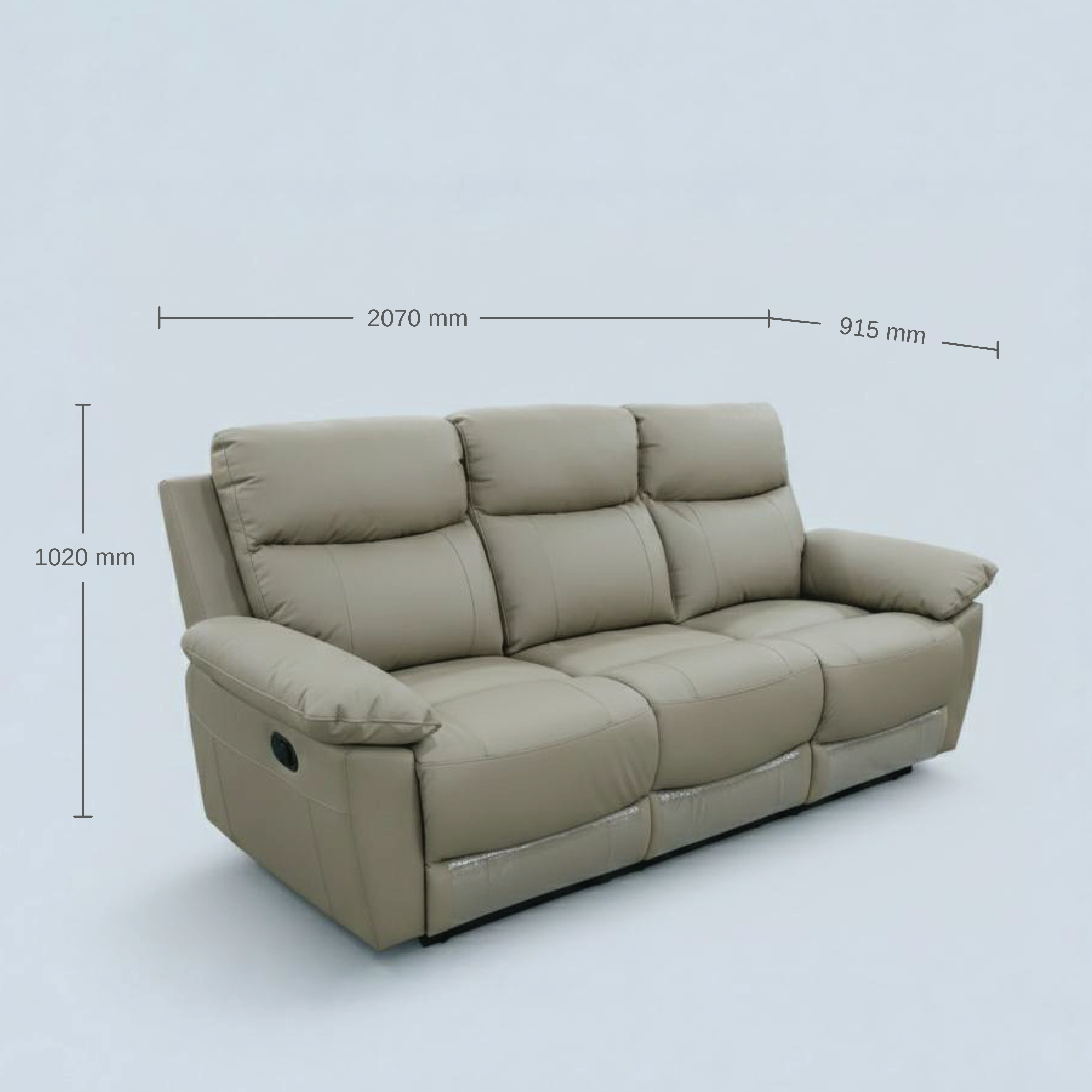QUANTUM ELITE HL 3S RECLINER LT BEIGE