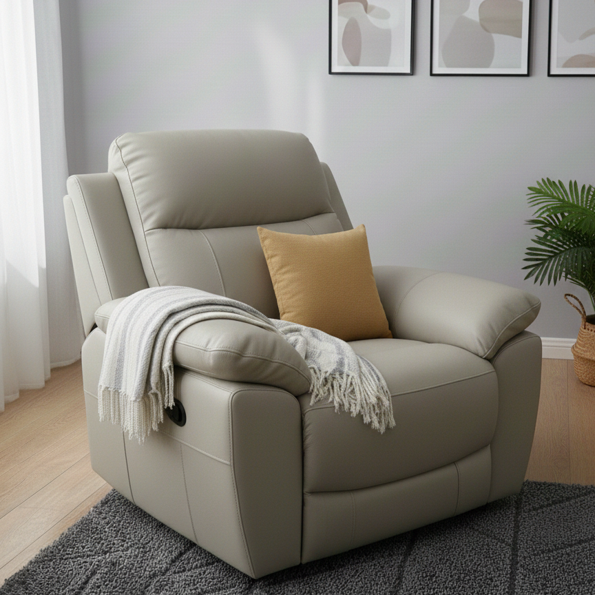 QUANTUM ELITE HL 1S RECLINER LT BEIGE